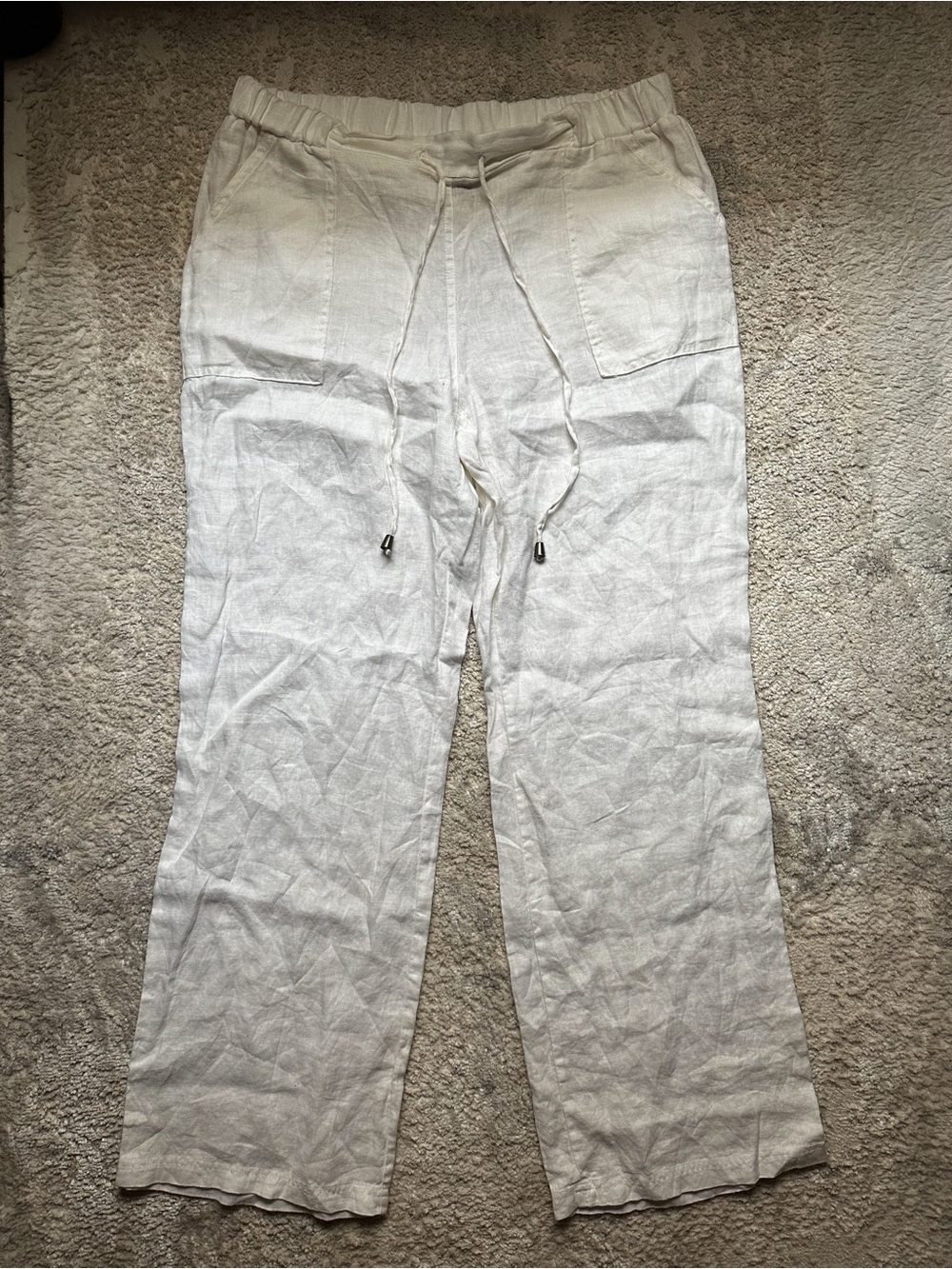 Style & Co. Crisp White Linen Trousers